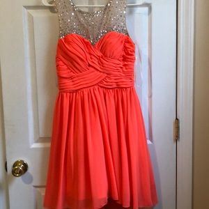 City Triangles Hot Orange Dress